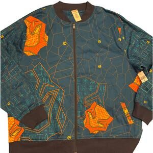 Marvel Disney Black Panther Adult Bomber Jacket Blue Reversible Wakanda Size XL
